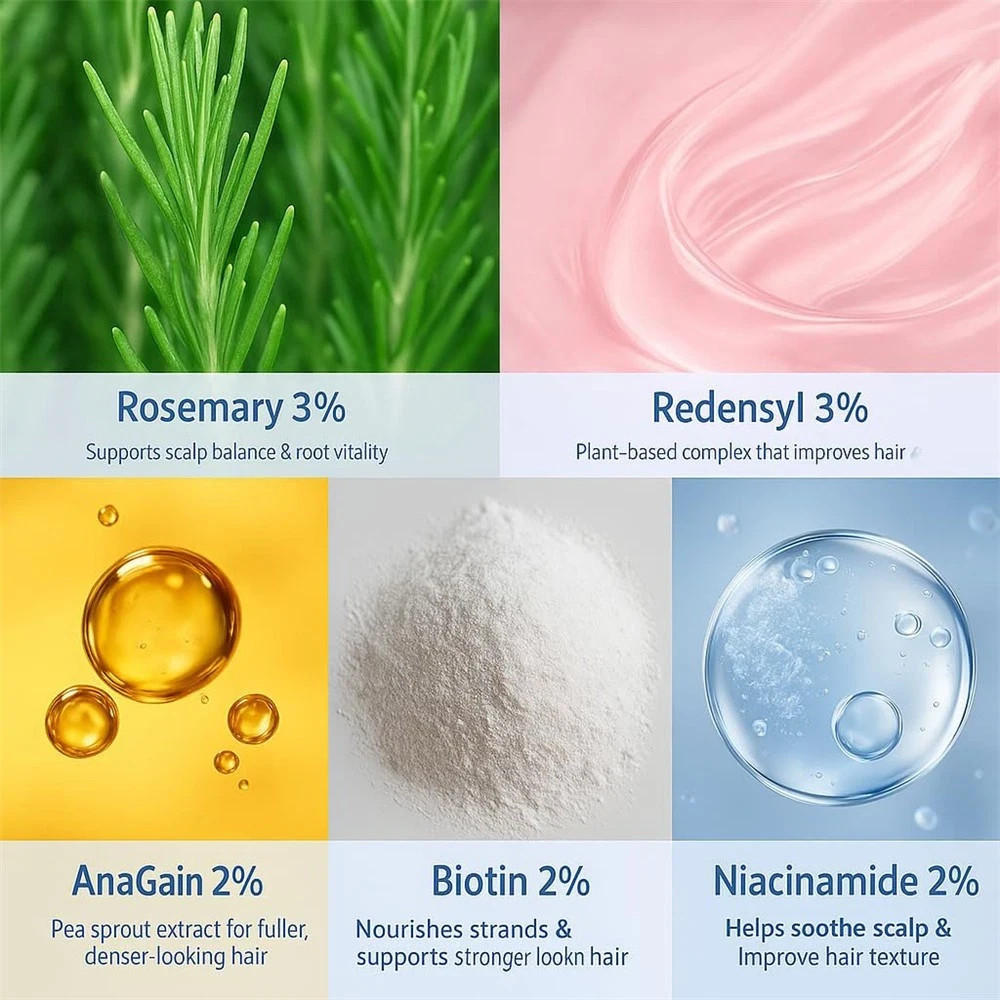 Be Bodywise Hair Growth Serum Roll On – 3% Rosemary, 3% Redensyl & 2% – 2025🔥