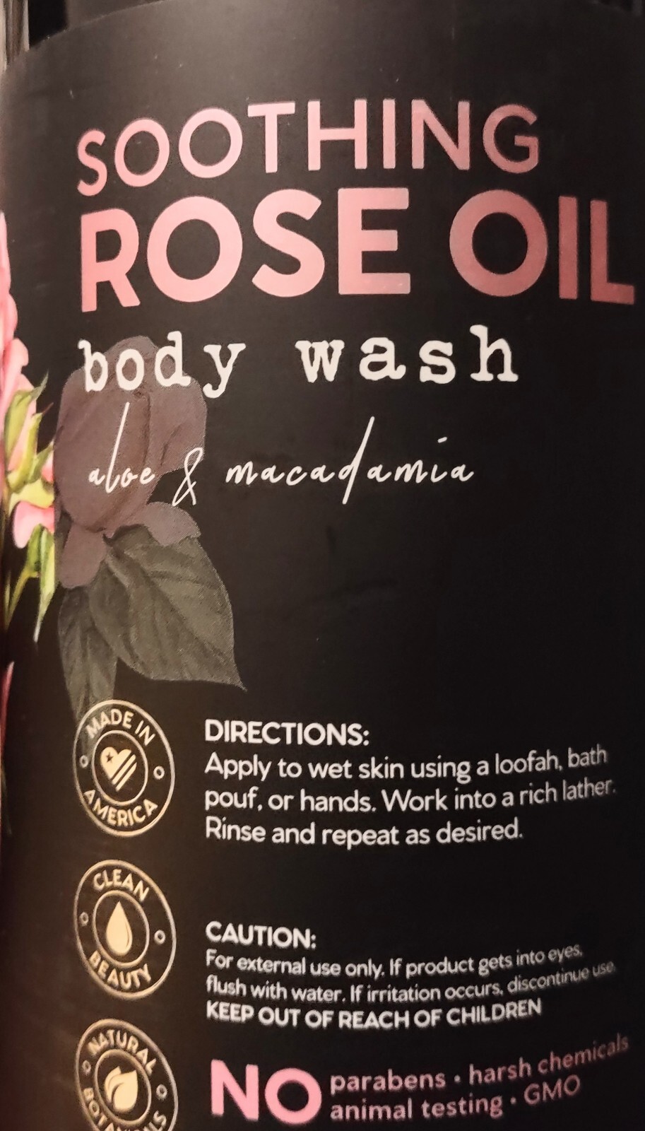 (2) Botanical Spa Therapy SOOTHING ROSE OIL BODY WASH Aloe & Macadamia 32 oz ea