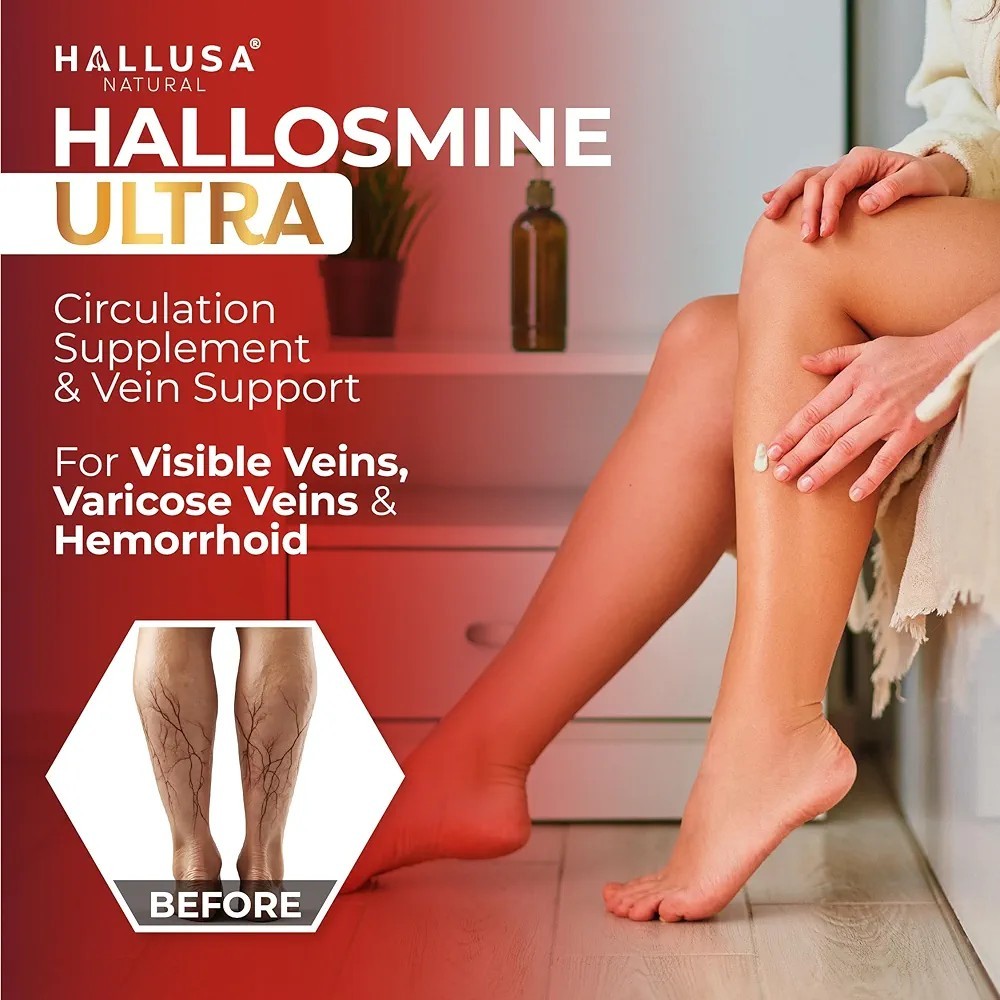 Hallusa Natural Diosmin Circulation – Support for Circulation and Veins 60 caps