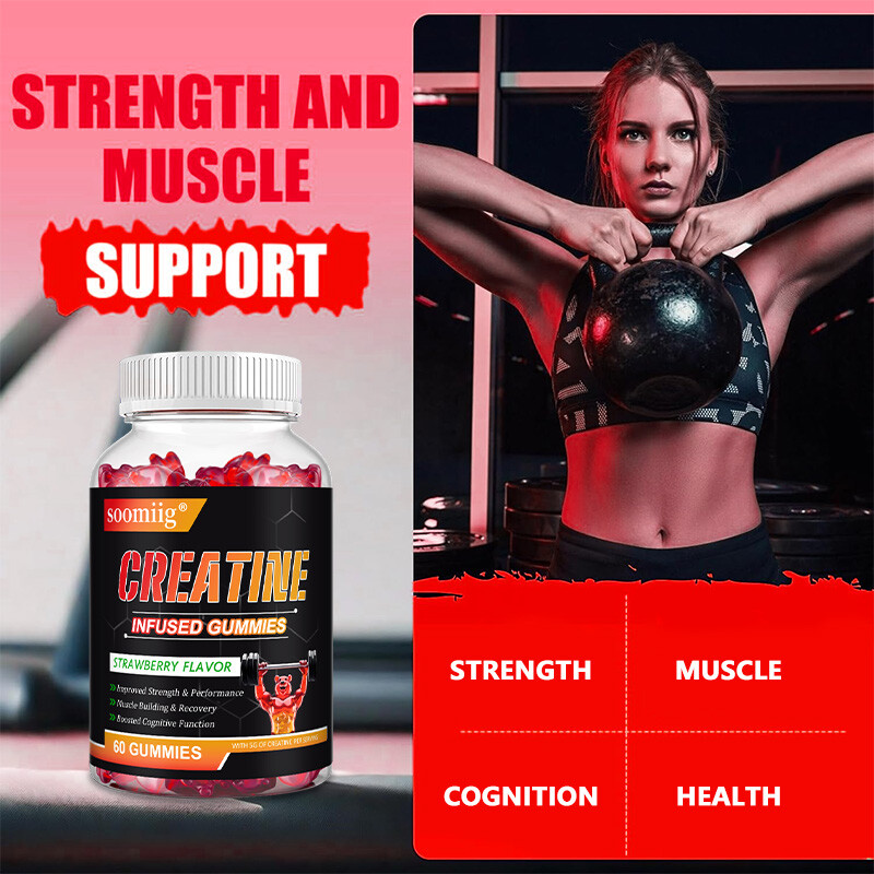 Creatine Monohydrate Gummies Muscle Gain 5000 mg per serving (5 g)