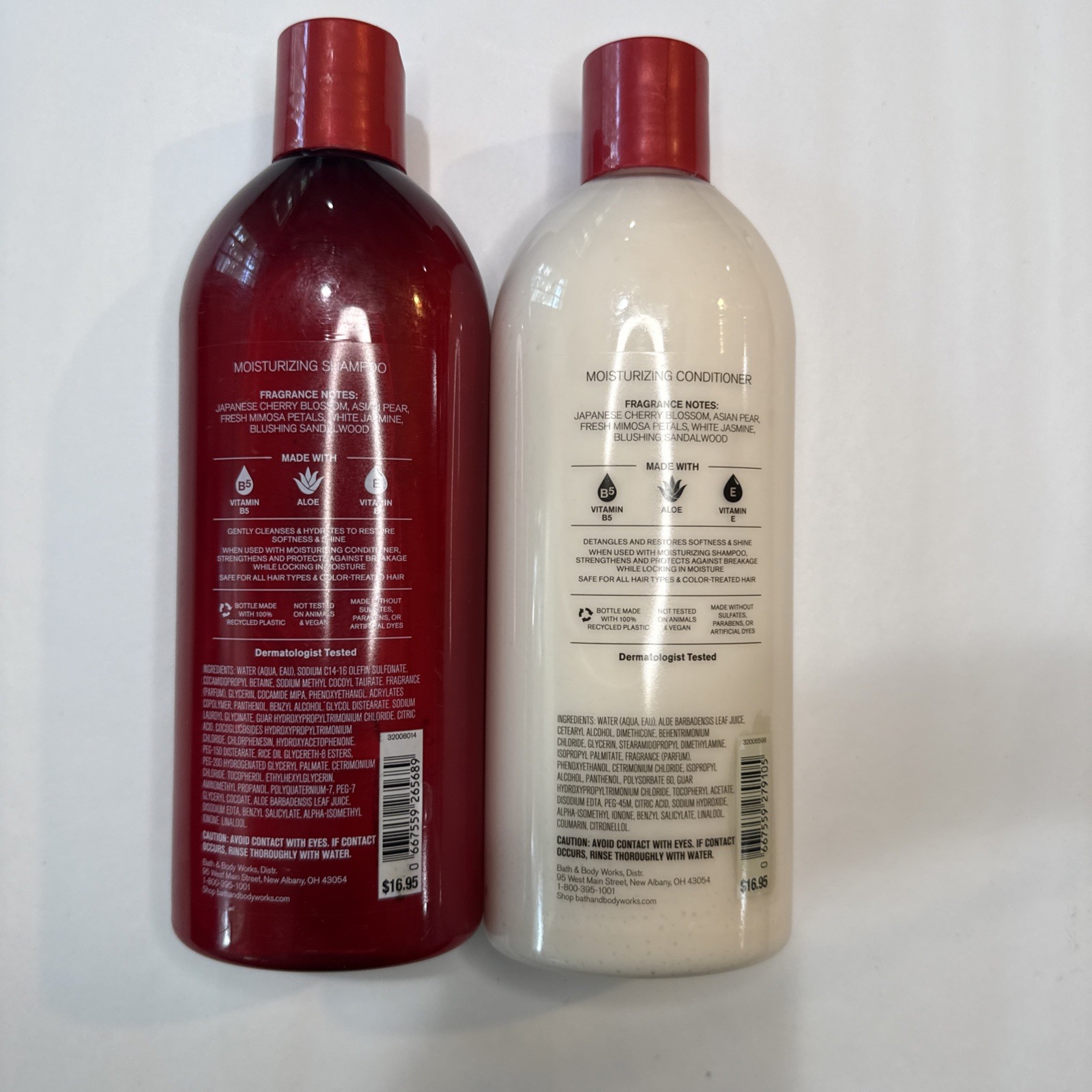 Bath & Body Works Japanese Cherry Blossom Shampoo & Conditioner Hair Set, 16 oz