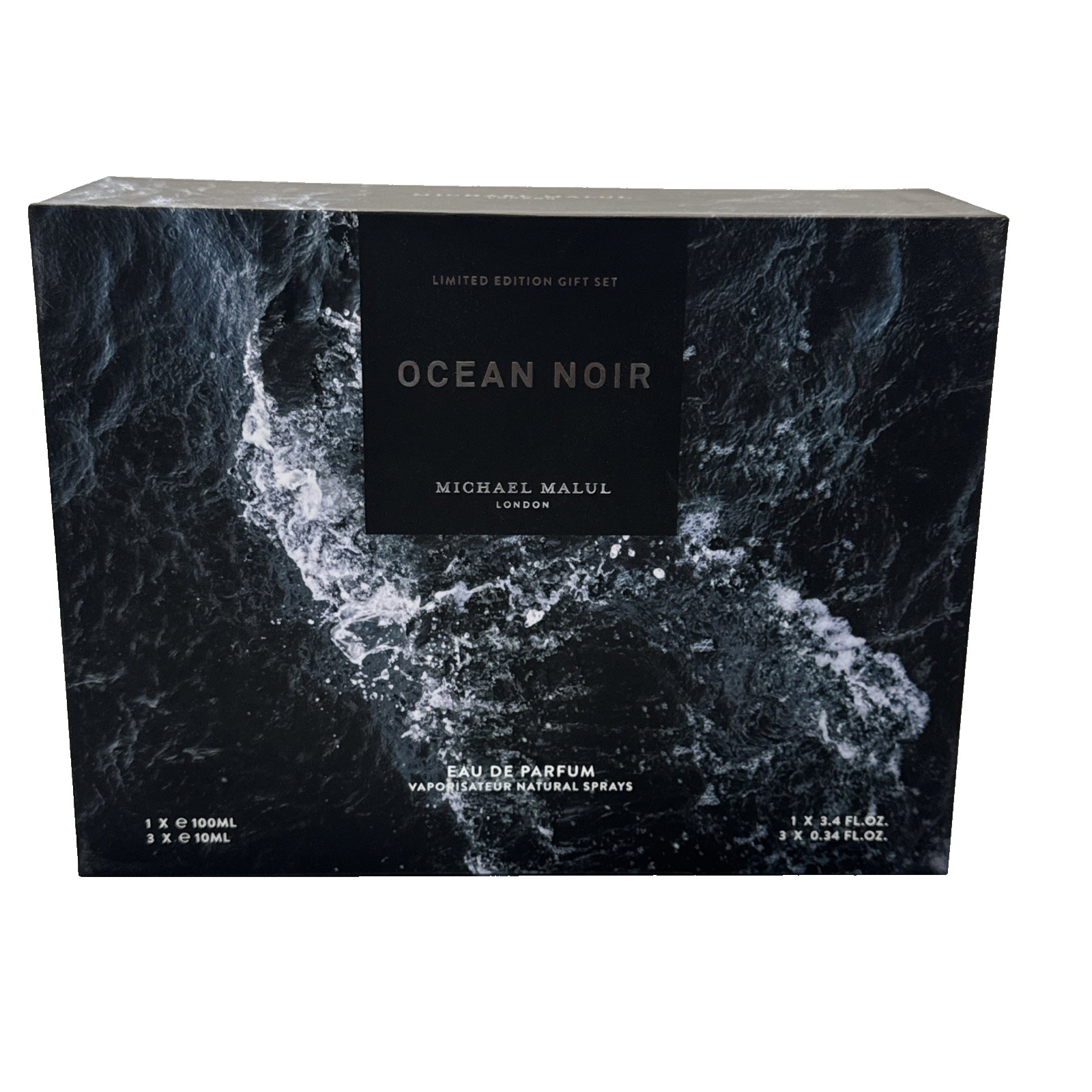 OCEAN NOIR By MICHAEL MALUL LONDON 3.4 oz 100 ML + 3x TRAVEL SPRAY