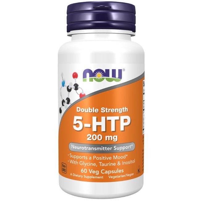 5-HTP, Double Strength 200mg 60 Veg Capsules Sleep and Relaxation Now Foods