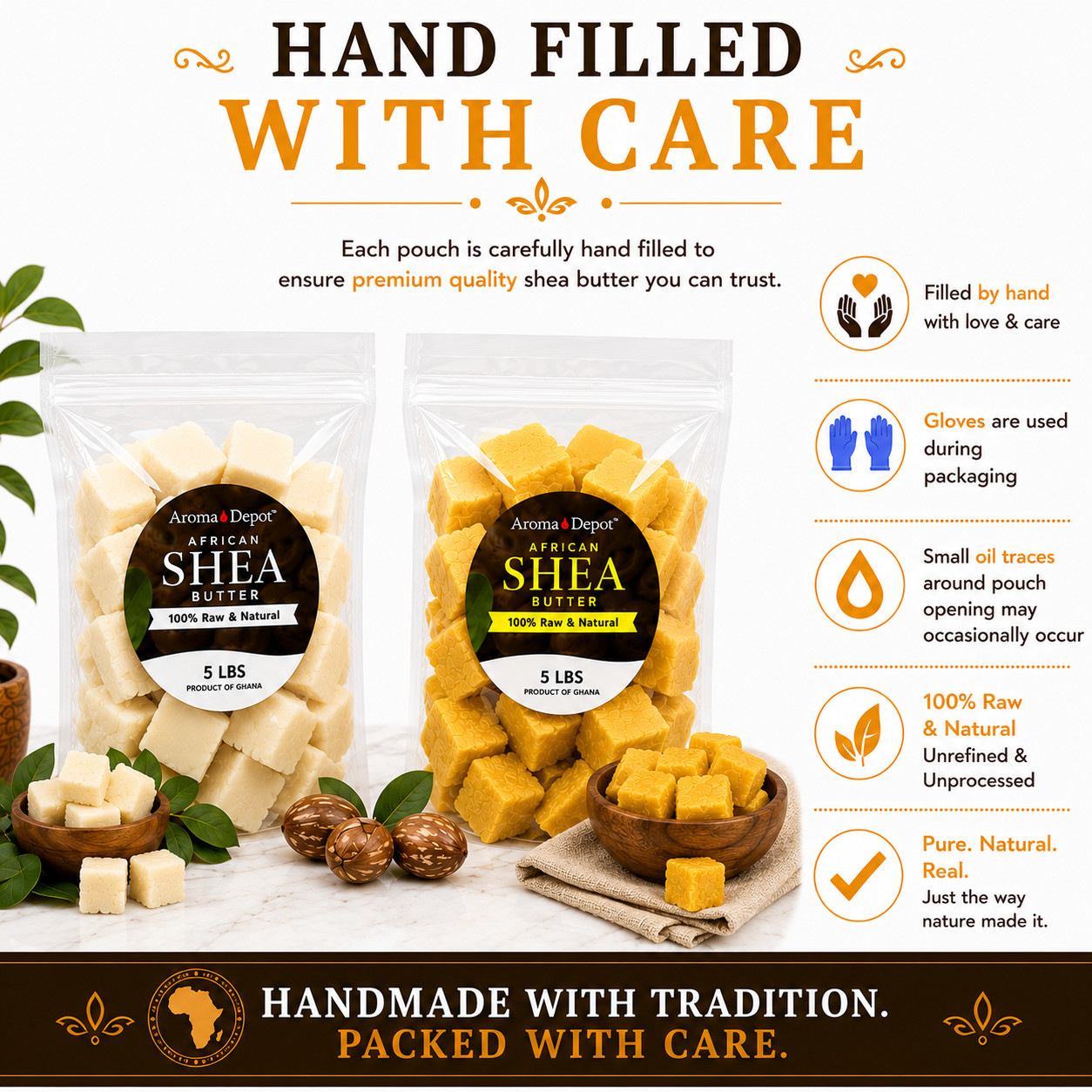 Raw African Shea Butter Yellow Wholesale 100% Pure Natural Organic Unrefined Lot