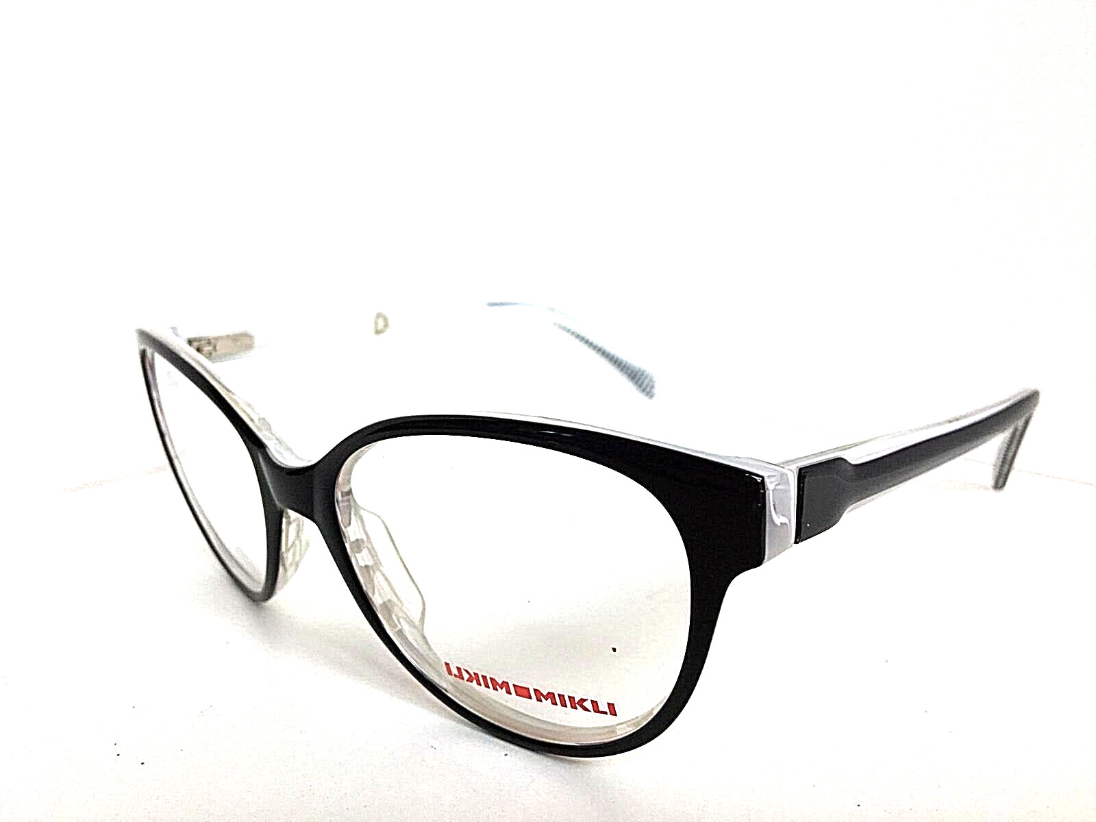 New Mikli by ALAIN MIKLI ML19R12 M01 54mm Black White Women’s Eyeglasses Frame .