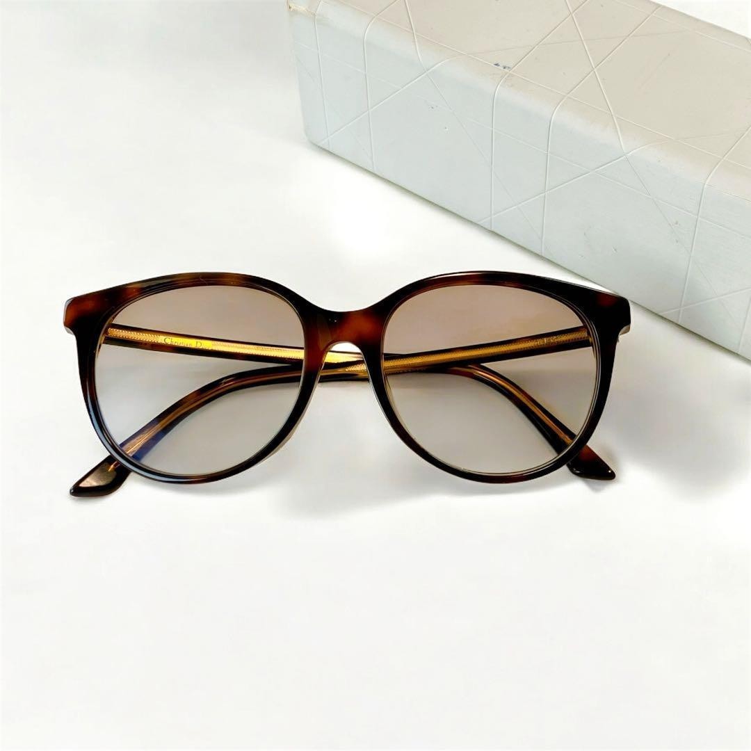 Dior Montaigne 16F NA3 Havana Eyeglasses Frame Unisex Square Glasses Authentic