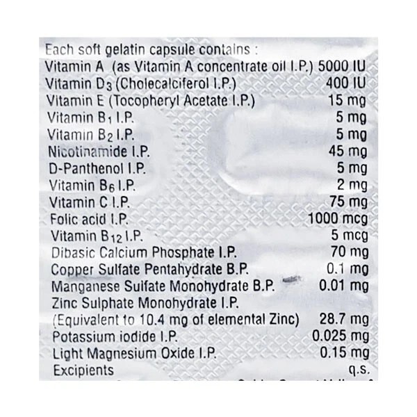 Vitamin B-complex BECOSULES (120 CAPSULES) Manage Vitamin & Mineral deficiency