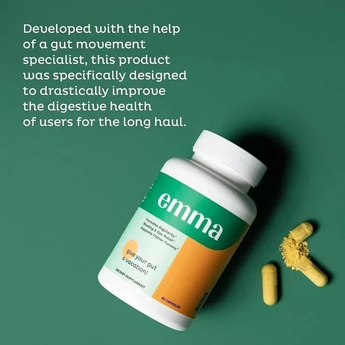 3 Pack Emma Gut Health Supplement 180 Capsules for Bloating Relief & Leaky Gut