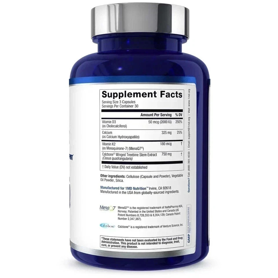 2 Pk 1MD Nutrition OsteoMD Bone Health Support 90 Softgels Exp 12/2027