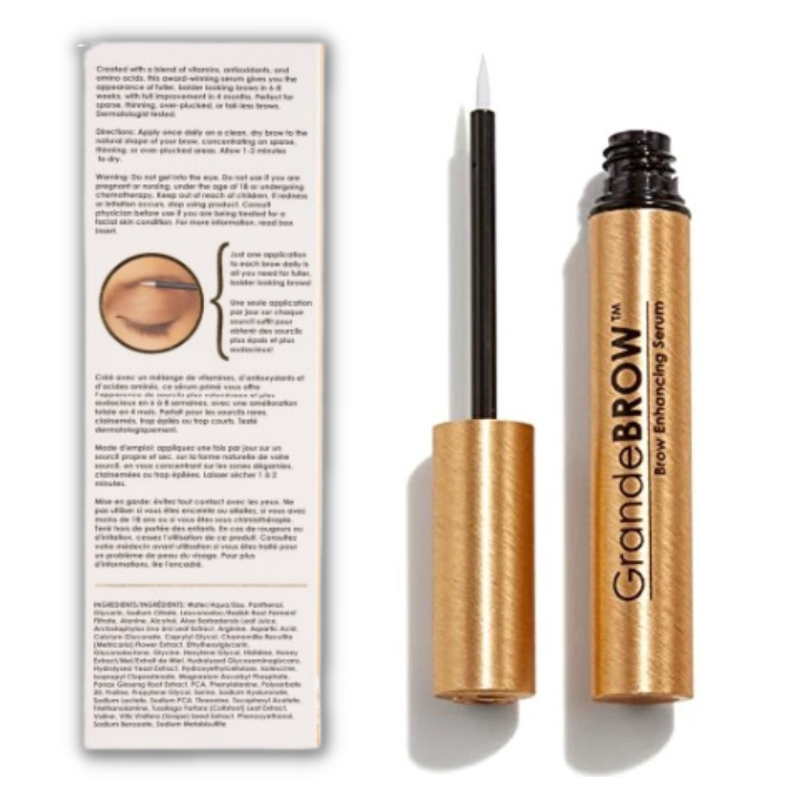 GrandeBROW Eyebrow Enhancing Serum 0.1oz 3ML Sealed 4-Month Supply New in Box