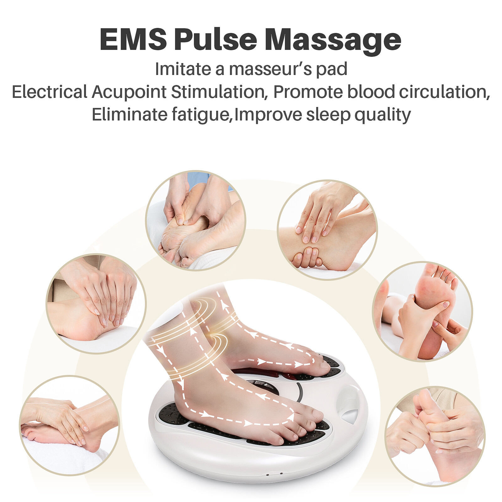 OSITO EMS Foot Circulation Massager Booster for Neuropathy Feet Legs Pain Relief