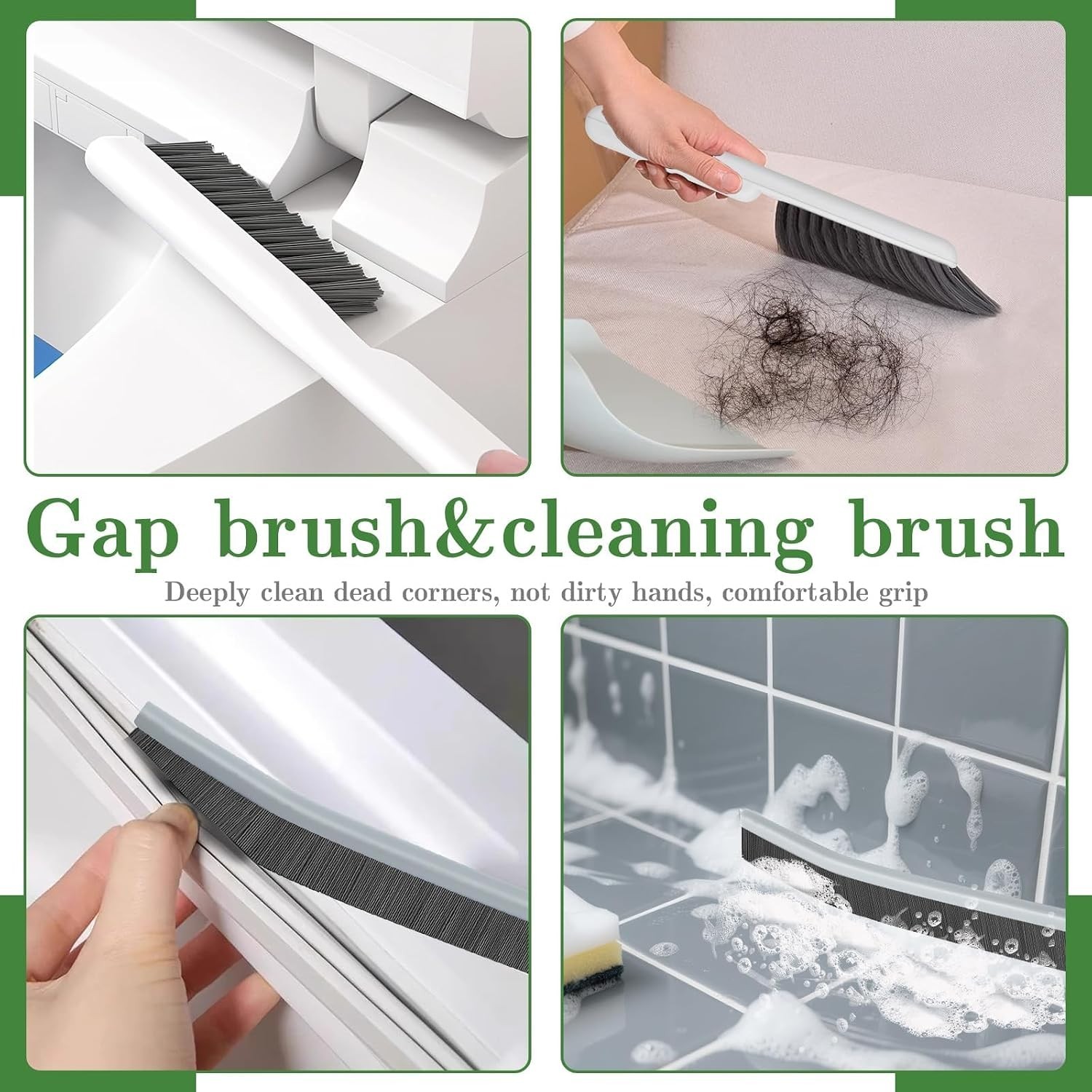 15-Piece Multifunctional Crevice Cleaning Brush Set for Home & Bathroom