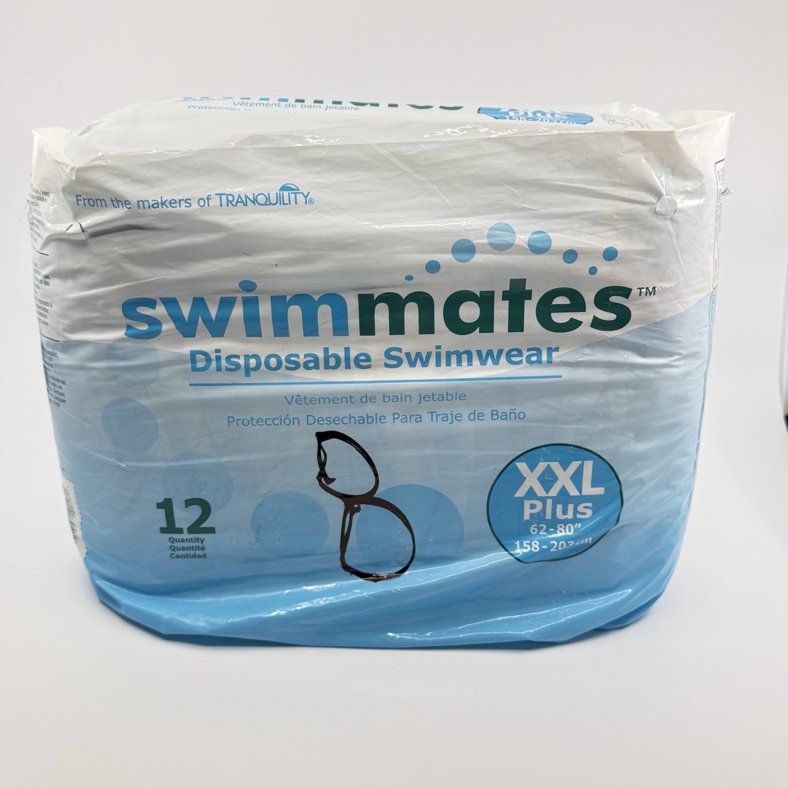 Swimmates Disposable Swimwear XXL Plus 12 Ct Adult Unisex Incontinence