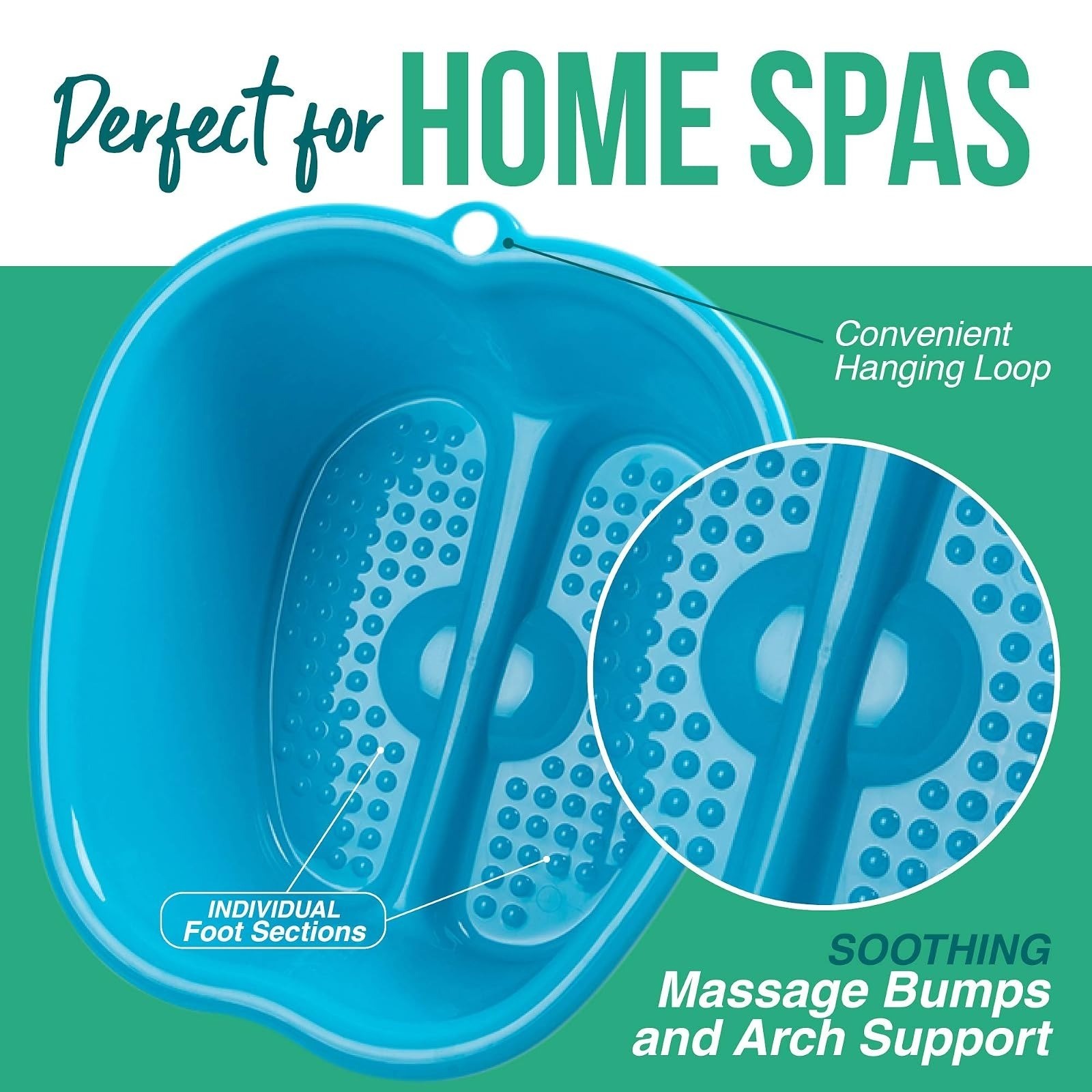 AllSett Health Foot Soaking Bath Basin – Large Spa Treatment for Feet