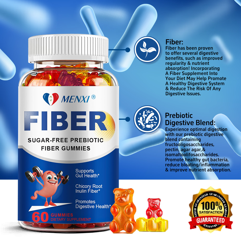 2Packs Fiber Gummies 5000mg Per Serving Natural Supplement, Healthy Digestion