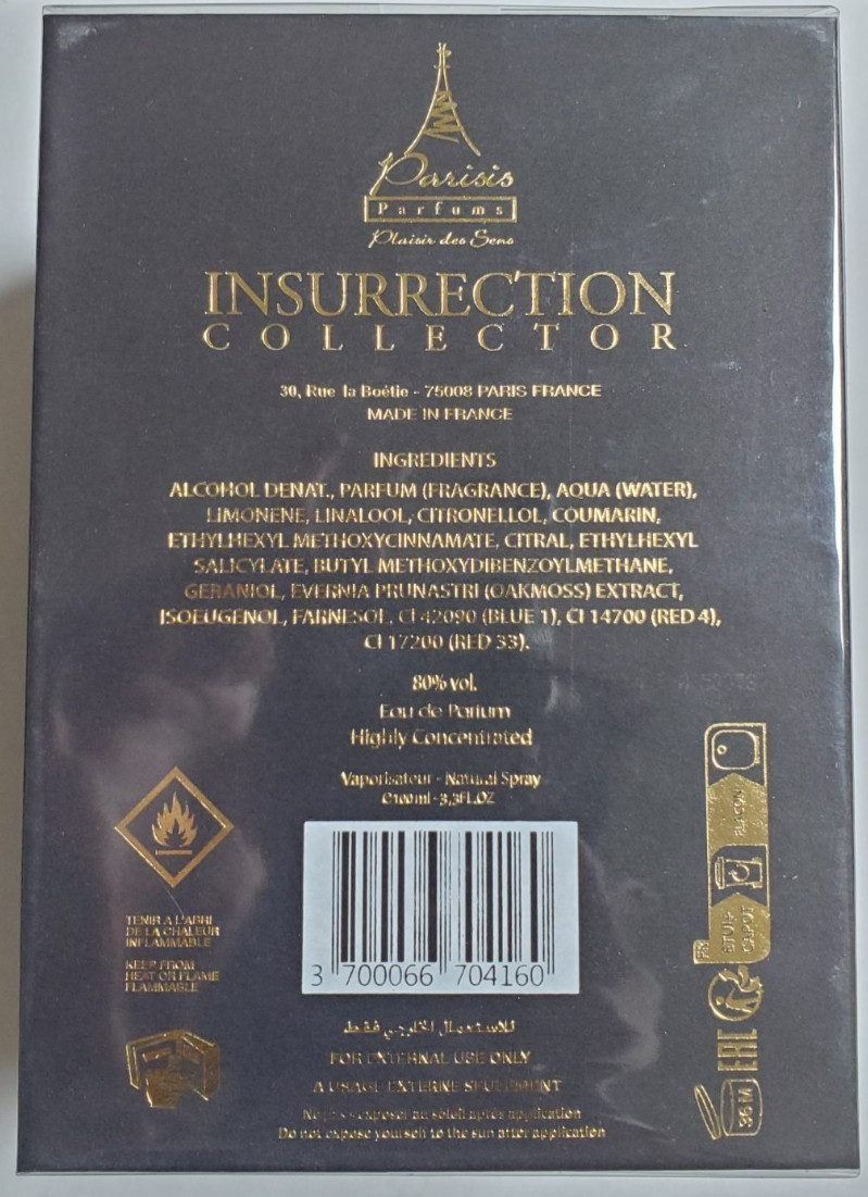 Insurrection King K Collector For Men Eau De Parfum Spray 3.3 oz / 100 mL