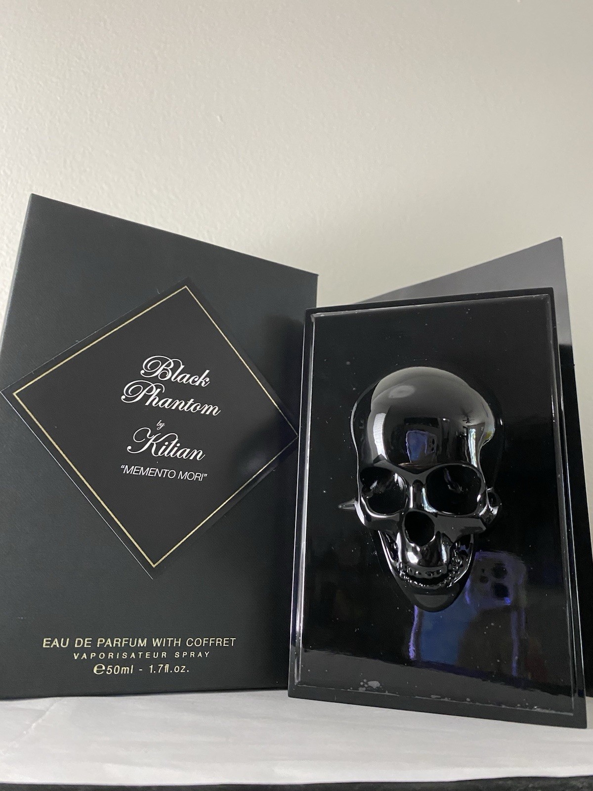 Kilian Black Phantom EDP With Coffret Vaporisateur Spray, MEMENTO MORI, 1.7 OZ