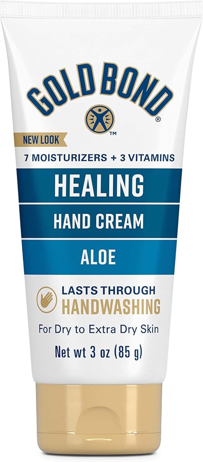 Gold Bond Healing Hand Cream, 3 Oz., with Aloe, Moisture That Lasts through Hand