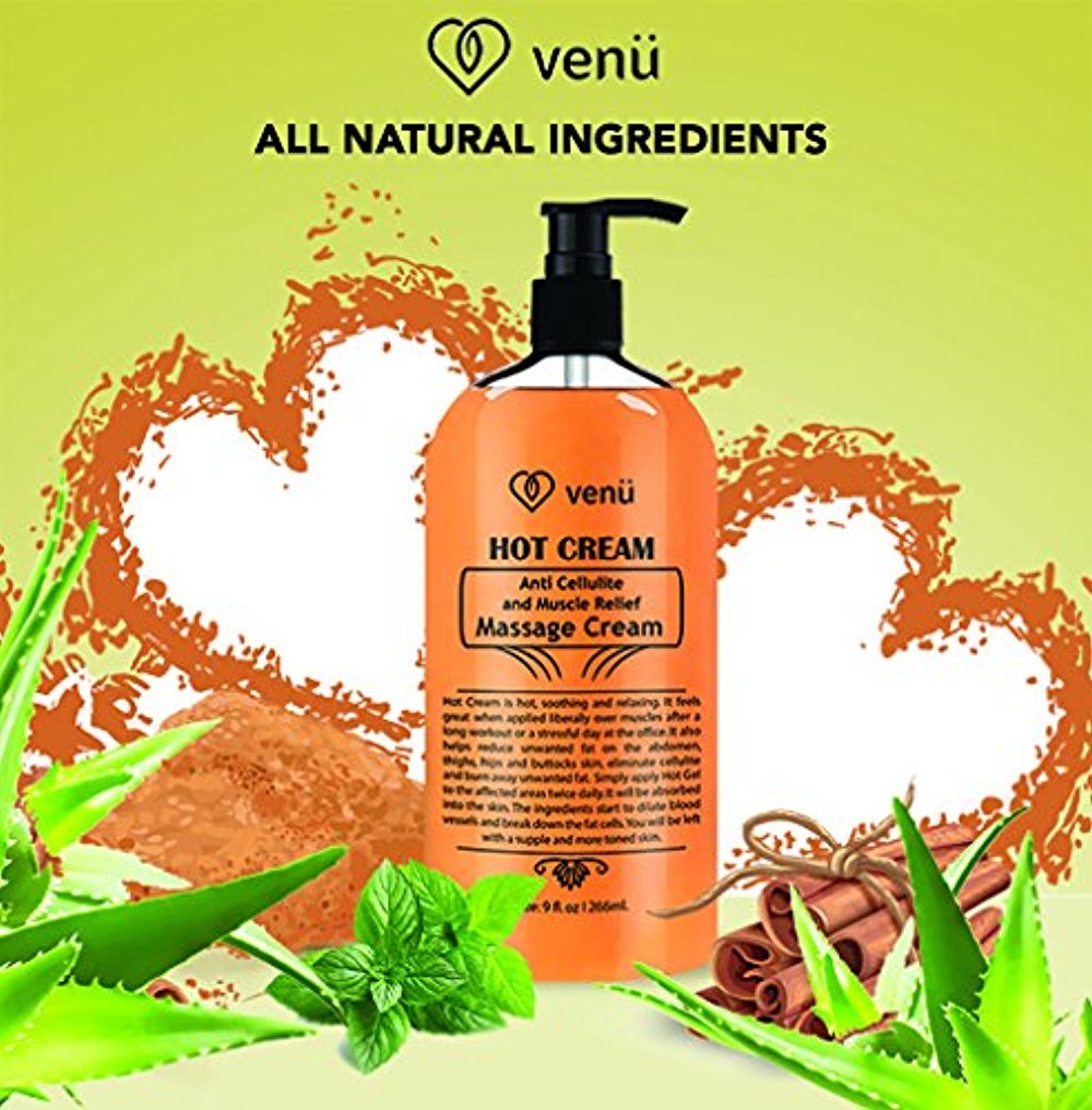 Hot Cream Anti Cellulite & Muscle Relief Gel, Fat burner and pain relief