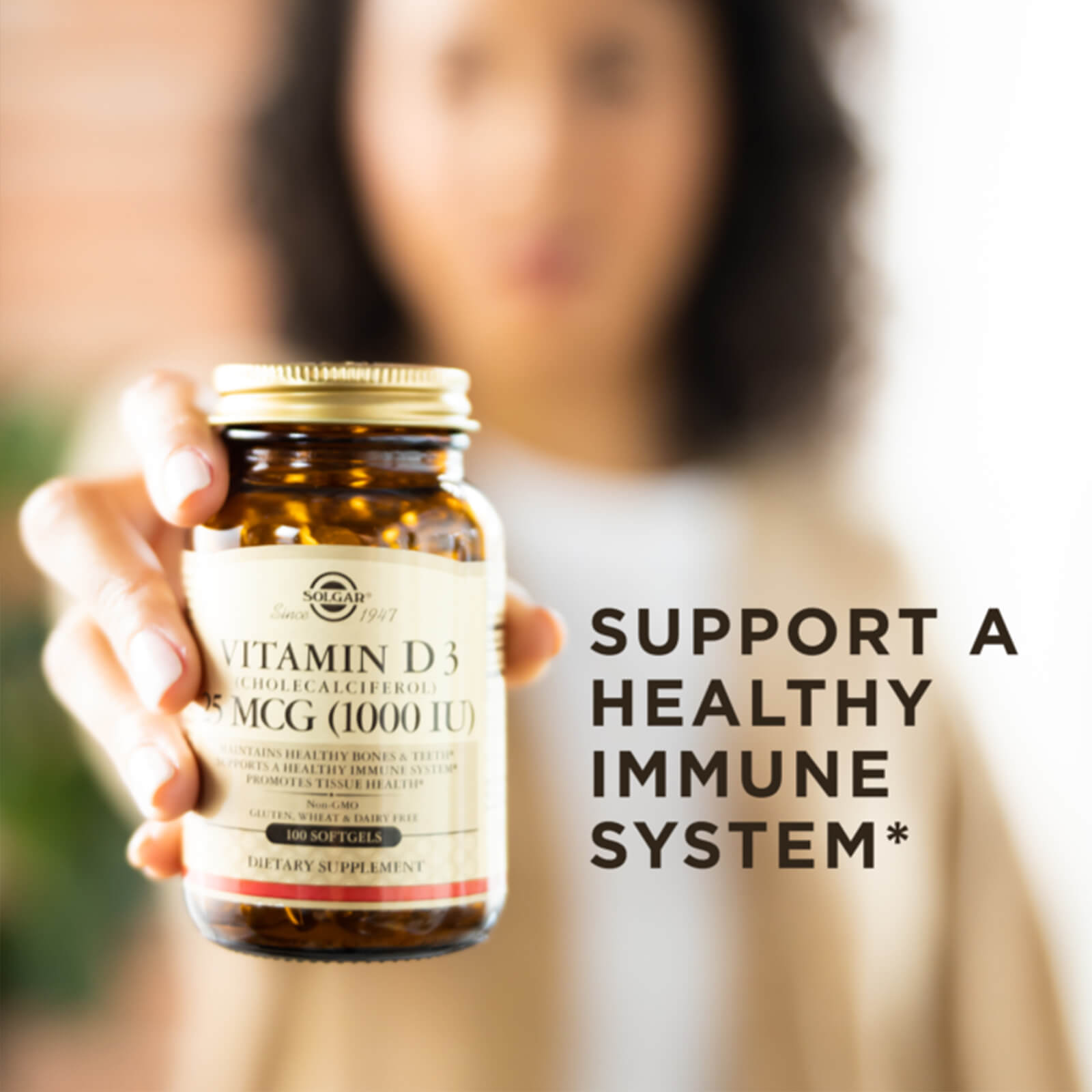 Solgar Vitamin D3 Cholecalciferol 25 mcg 1000 IU 250 Softgels