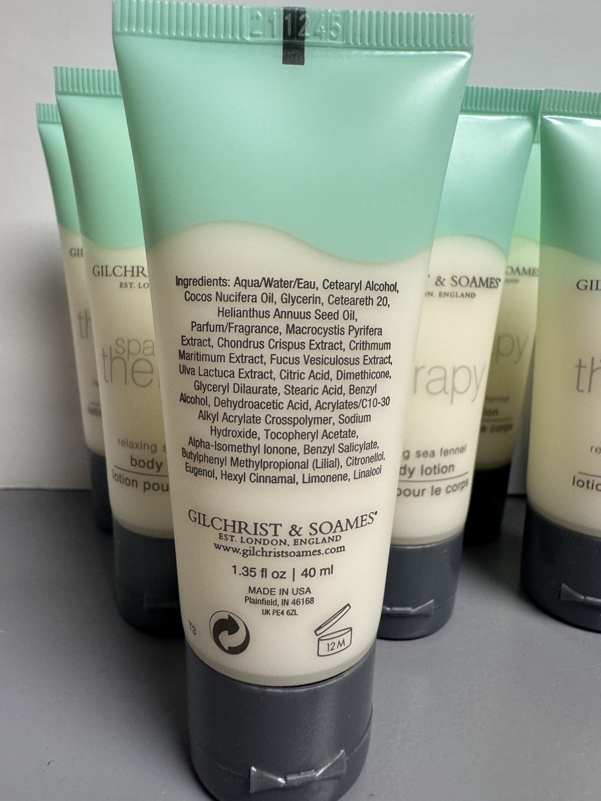 10 Pack Gilchrist & Soames Spa Therapy Relaxing Sea Fennel Lotion 1.35oz Travel