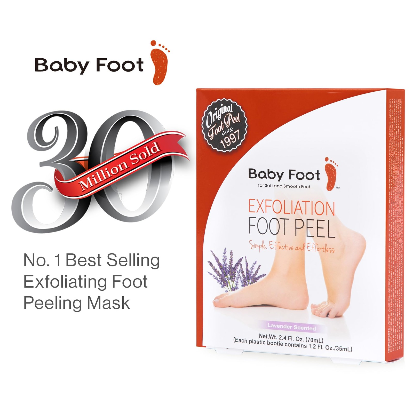Baby Foot Original Exfoliation Peel – For 2.4 Fl Oz (Pack of 1), Purple