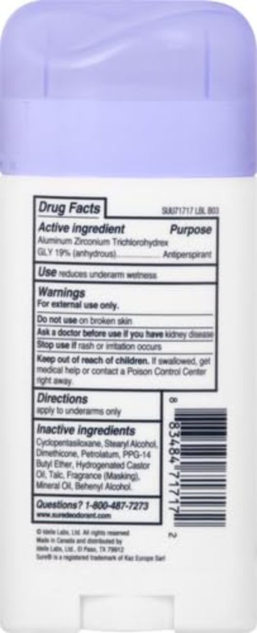 Sure Deodorant Invisible Solid – 2.6 oz 2.6 Ounce (Pack of 1) Unscented