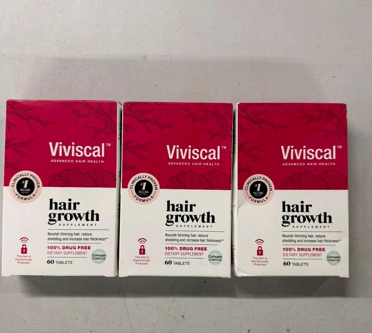 3 Viviscal Formerly x Strength Advanced Hair Women 60×3=180CT Exp 10/26