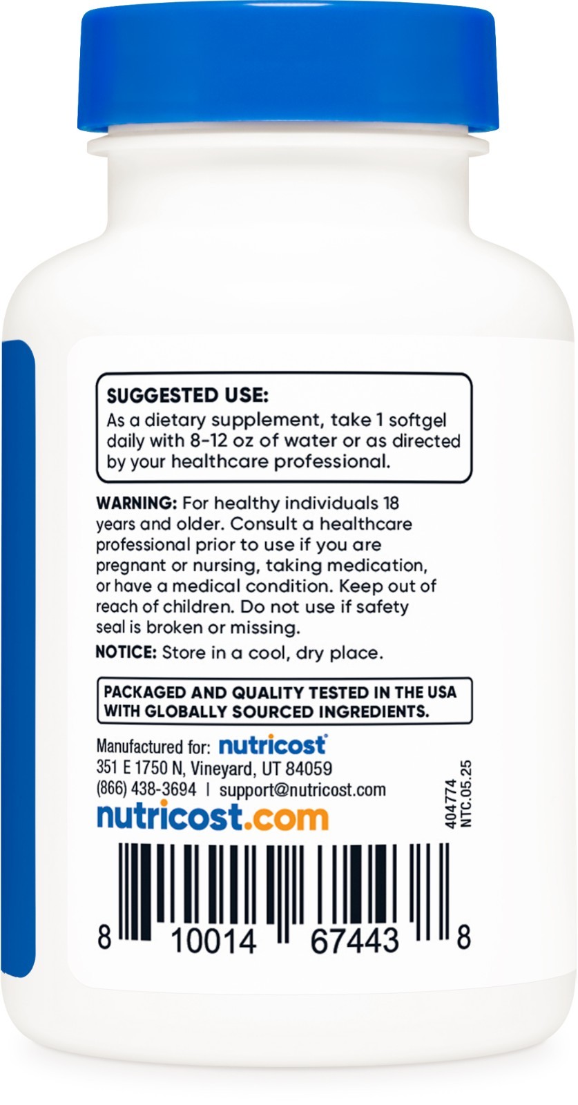 Nutricost Vitamin D3 2000 iu Softgels, 240 Softgels – Non-GMO & Gluten Free