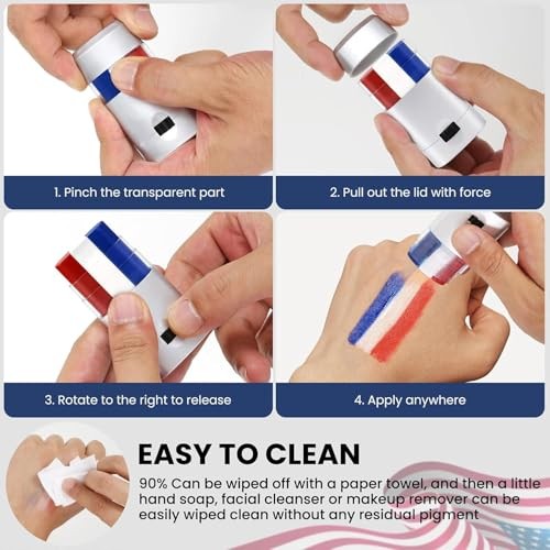 2026 USA Soccer Fan Set Supporters Cheering Kit- Face Paint United States