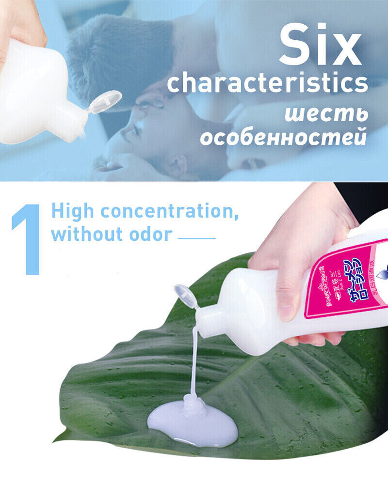 2bottles Personal Lubricant Unscented Cum Realistic Semen Water Based Lube Adult