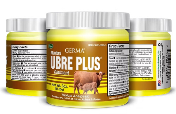 UBRE PLUS Manteca TeaTree Oil Analgesic Ointment Sprain Joint Muscle Pain 3 pack
