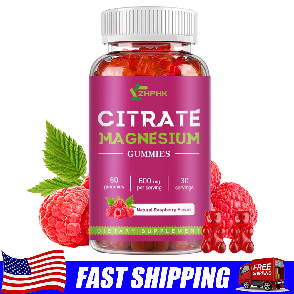 Magnesium Citrate Gummies 600mg Per Serving High Absorption Magnesium Supplement