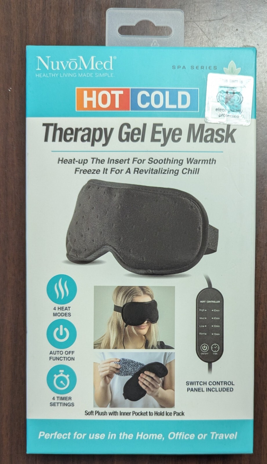 1 PIECE – NUVOMED SPA SERIES THERAPY GEL EYE MASK NEW IN BOX