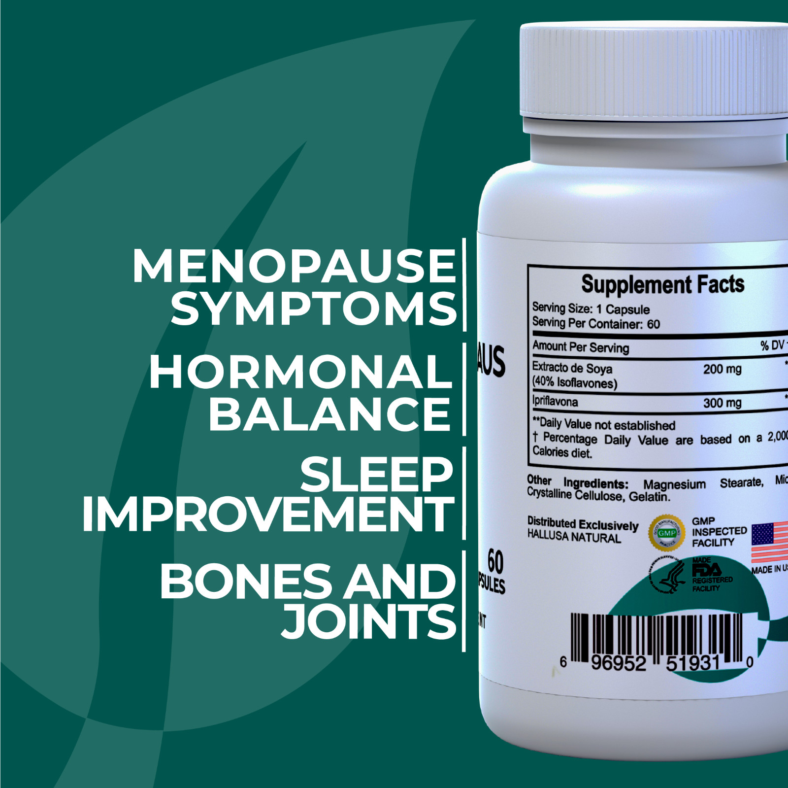 HALLMENOPAUS – Menopause Support – Hormone Balance – 30 Caps