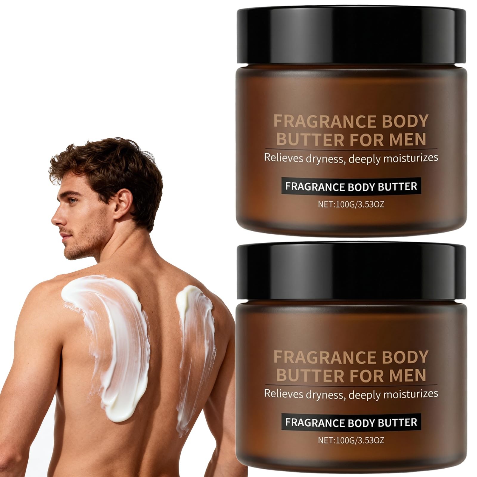 2PCS Pheromone Body Butter for Men, Body Skin Cream with Shea Butter, Cocoa B…