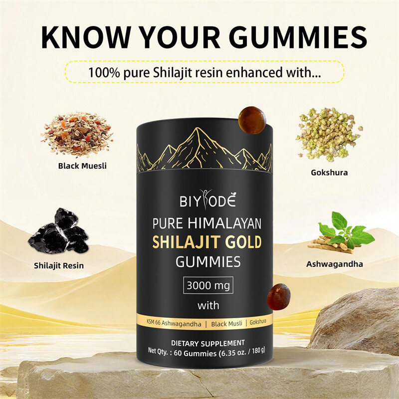 Himalayan Shilajit GOLD Gummies, Organic, Extremely Potent 3000 mg, Fulvic Acid