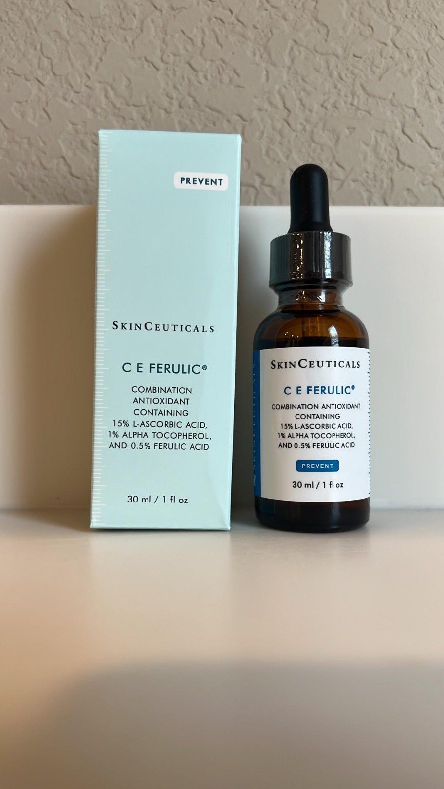 SkinCeuticals CE Ferulic 15% L-Ascorbic Acid Antioxidant Serum 1oz New Sealed US