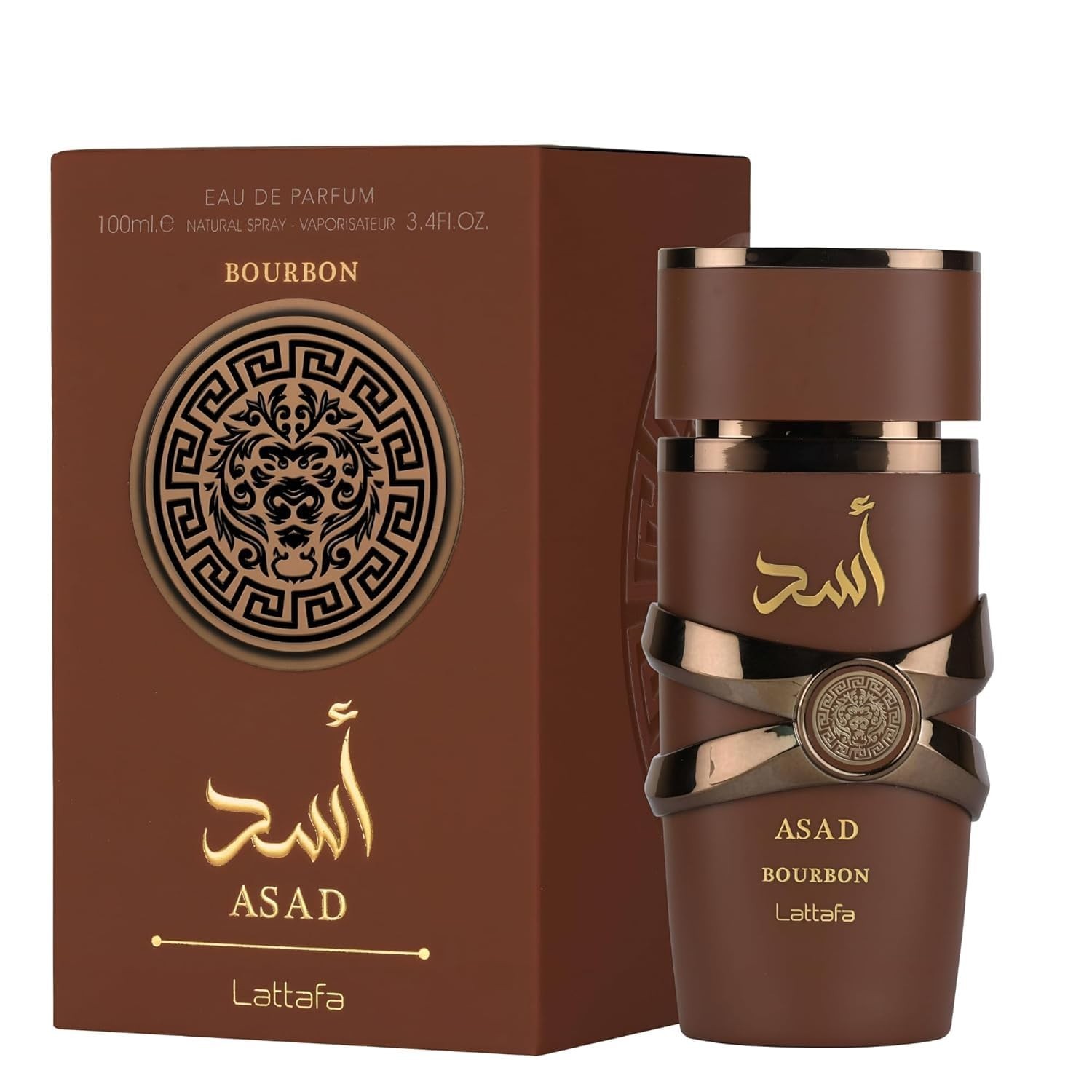 Lattafa Asad Bourbon Eau De Parfum 100ml/3.4oz Unisex Spray New in Box Sealed