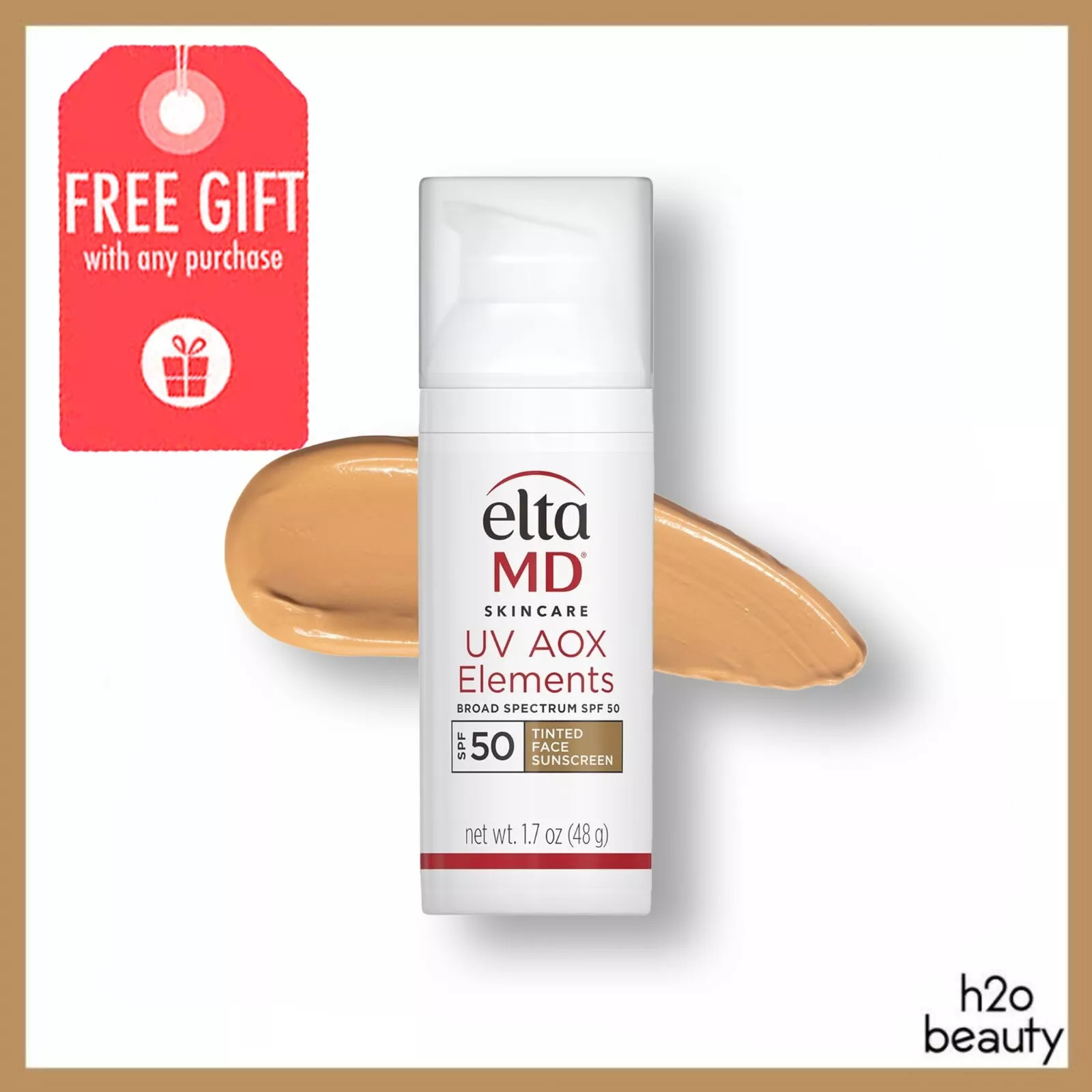 Elta MD UV AOX Elements Broad Spectrum SPF 50 Tinted 1.7oz/48g NEW IN BOX