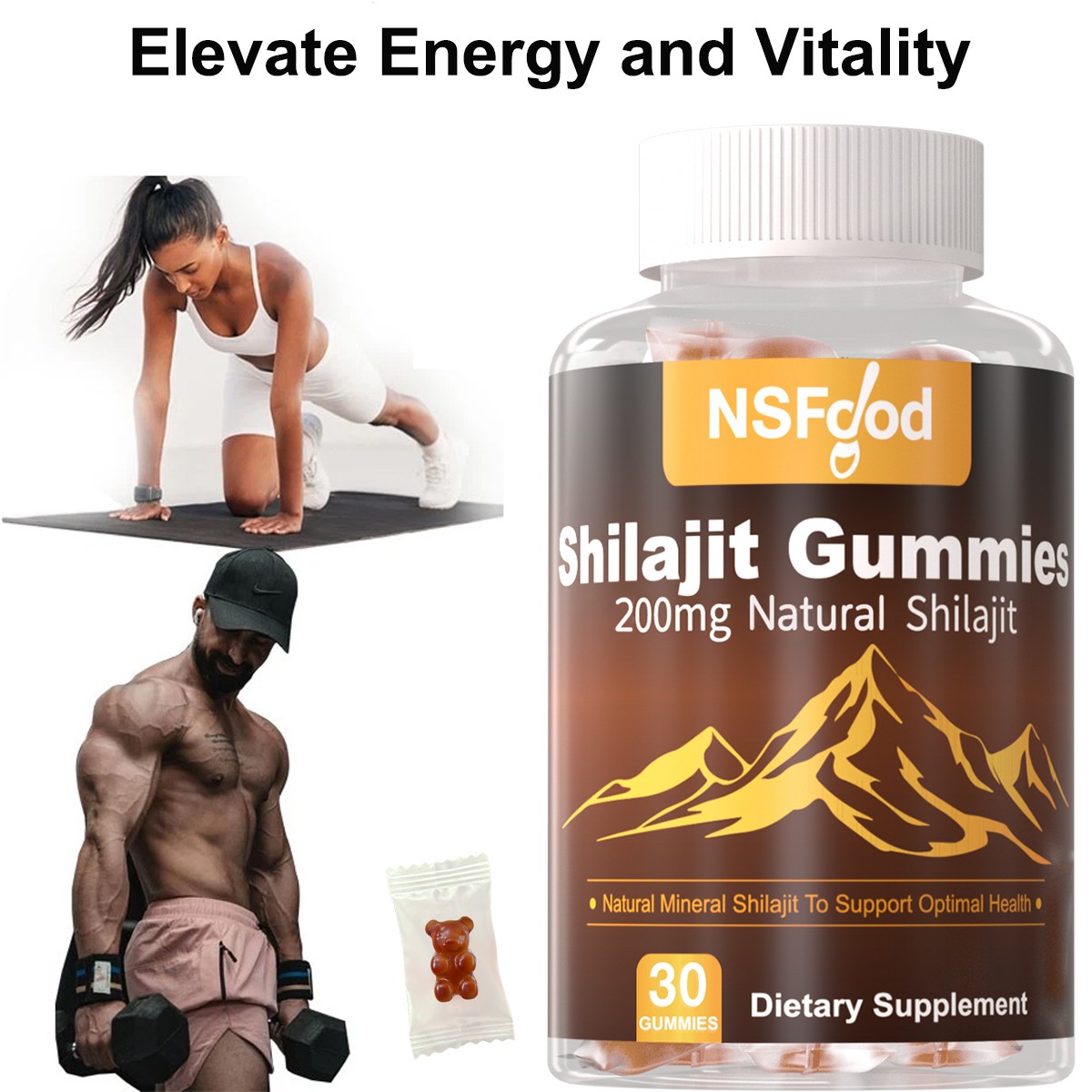 Pure 100% Himalayan Shilajit Gummies | Shilajit Resin Supplement | Energy Boost