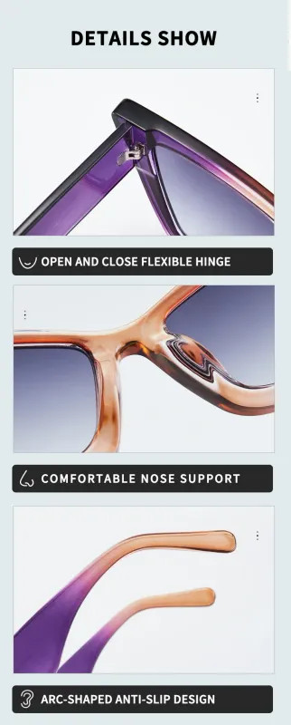 New Large Frame Triangle Cat-eye Sunglasses Europe And The United States Fashion