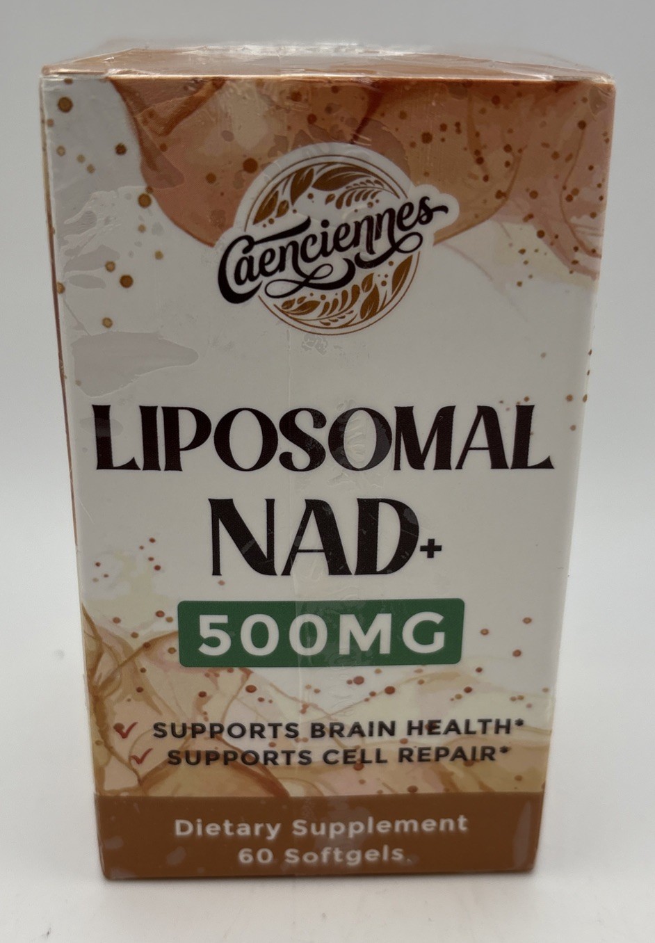 Caenciennes Liposomal NAD+ 500 MG Supports Brain Cell 60 Softgels Exp 04/28