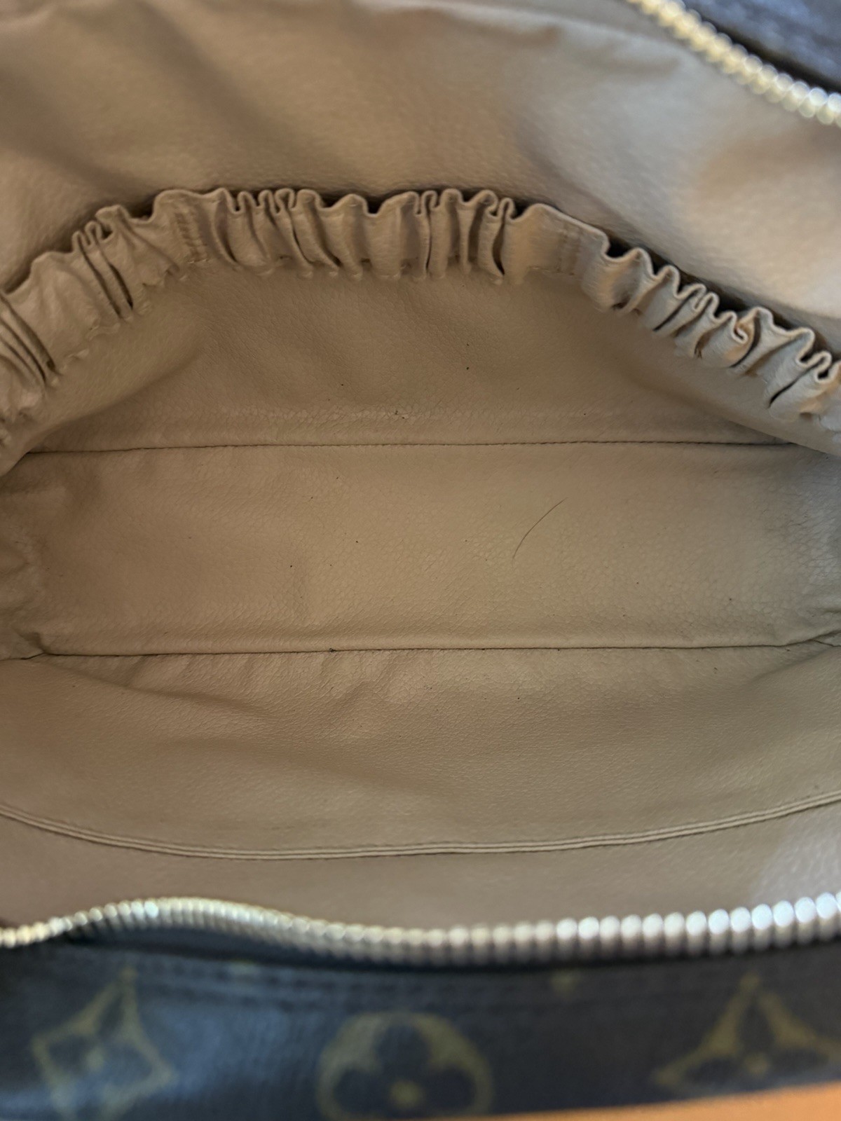 Louis Vuitton Trousse 28 Monogram Leather Brown Makeup Bag Zipper 11 in