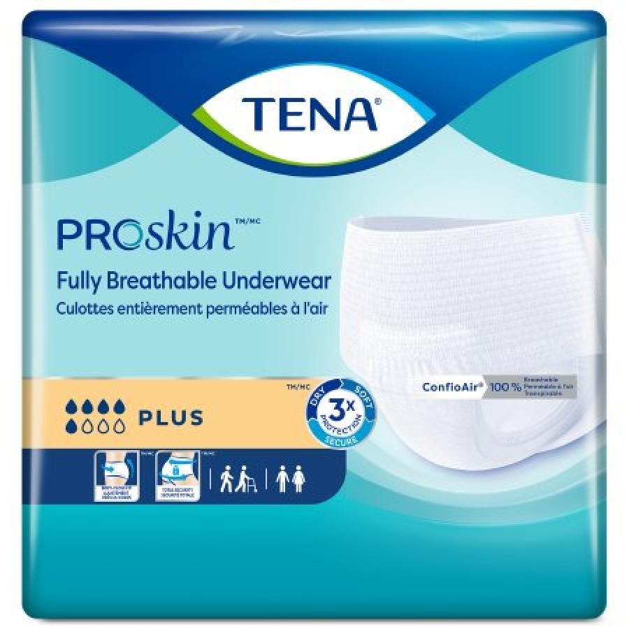 TENA ProSkin Plus Absorb Underwear Adult Unisex XL 55-66″ Hip Mod Absorb Pull On