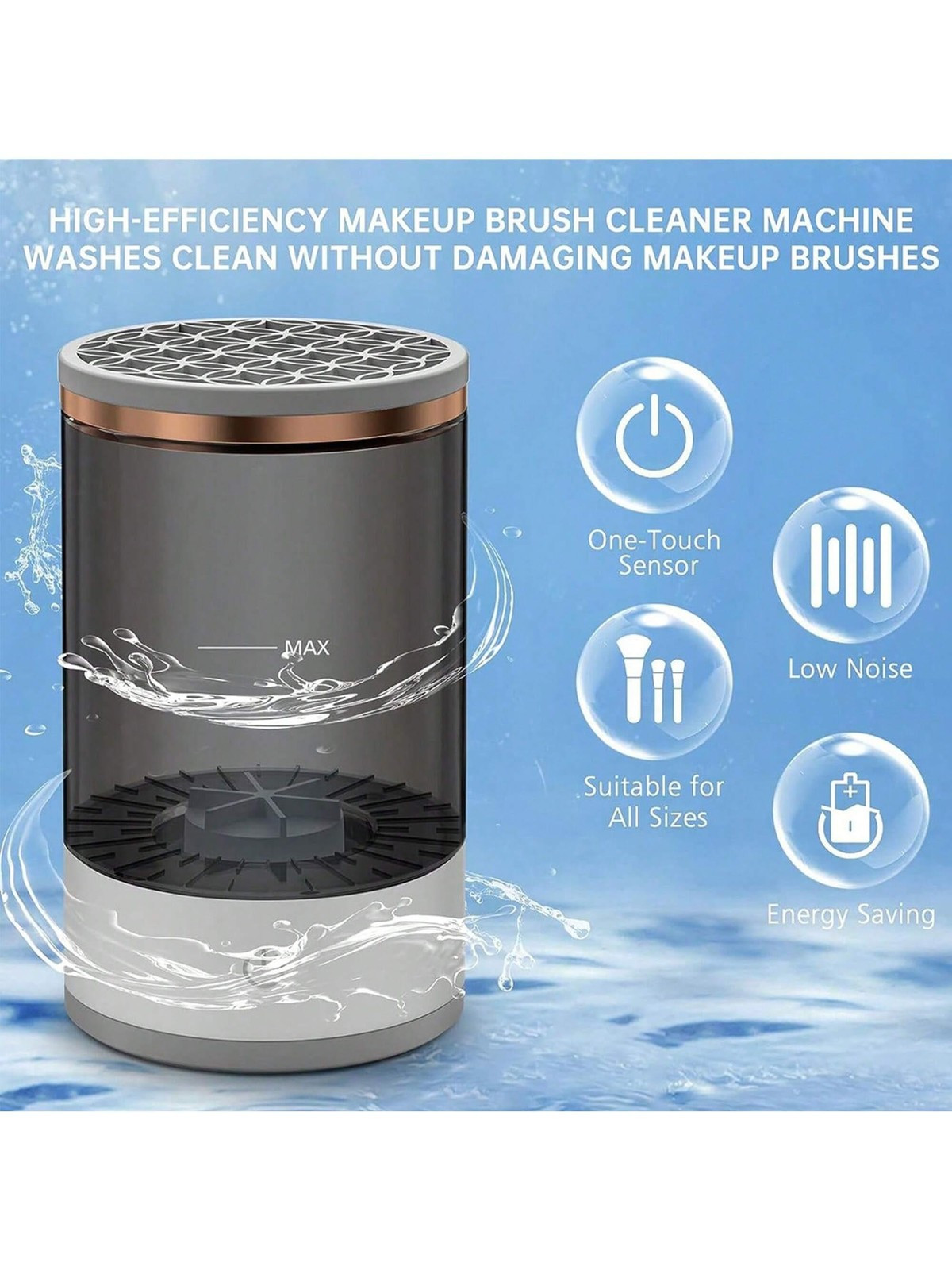 Automatic Brush Cleaner Electric Makeup Brush Cleaning Machine Fast Clean Dryer