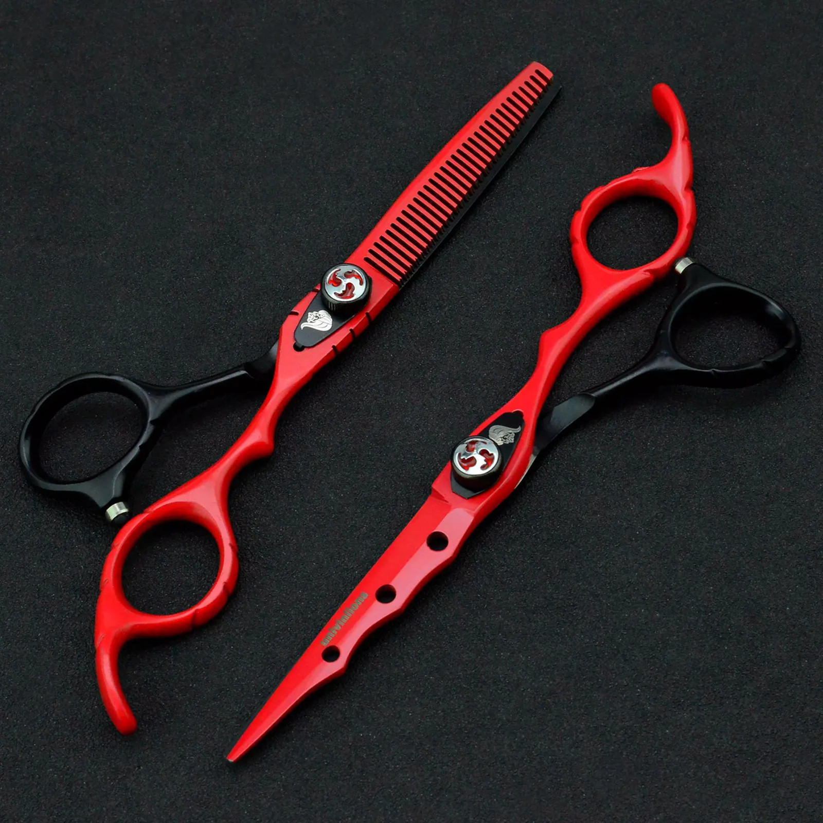 6″ 6cr13 Alloy Hairdressing Scissors Black Red Green Purple White Hair Cutting S