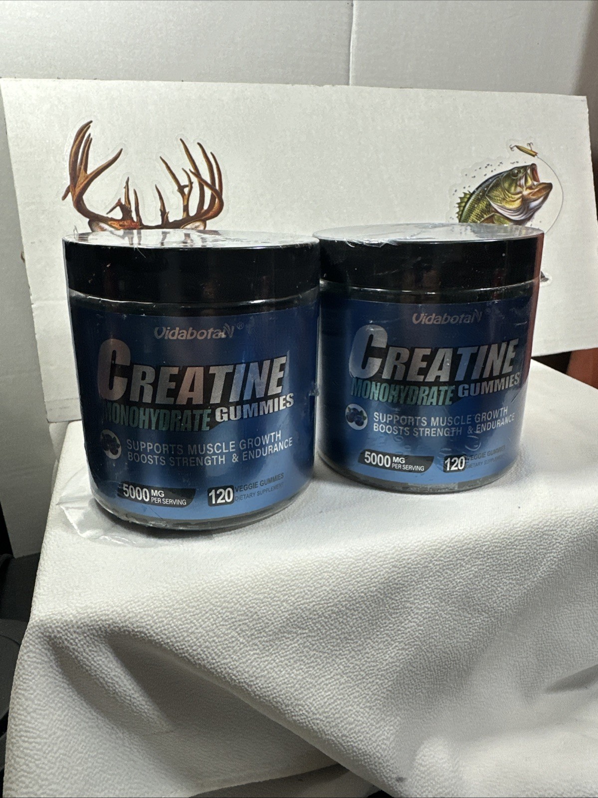 Creatine Monohydrate Gummies (2 PACK) 120ct Blueberry 5000mg Per Serving 3/27