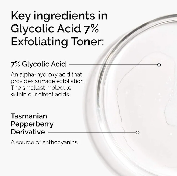 The Ordinary Glycolic Acid 7% Exfoliating and Brightening Daily Toner,2 SIZES