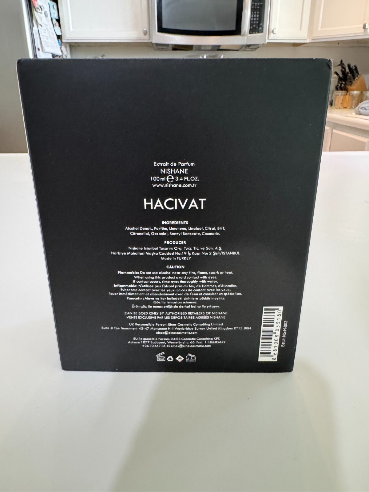 Nishane Hacivat 3.4oz Unisex Extrait de Parfum new open box.